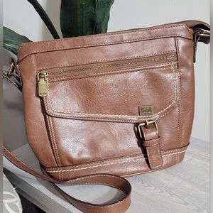 B.O.C. Born Concepts Womens Ambern Faux Leather Crossbody Handbag